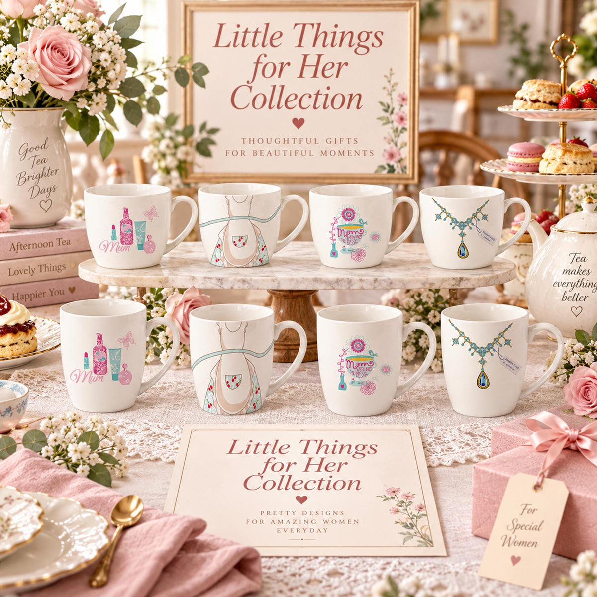 Donglin Homeware Y6152 Little Things for Her New Bone China Mug Collection