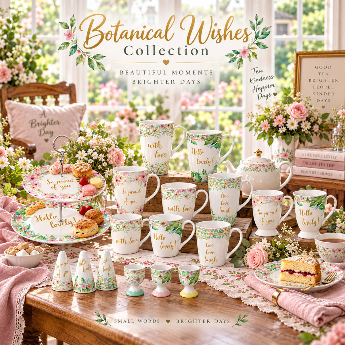 Donglin Homeware Y6168 Botanical Wishes New Bone China Dinnerware Collection