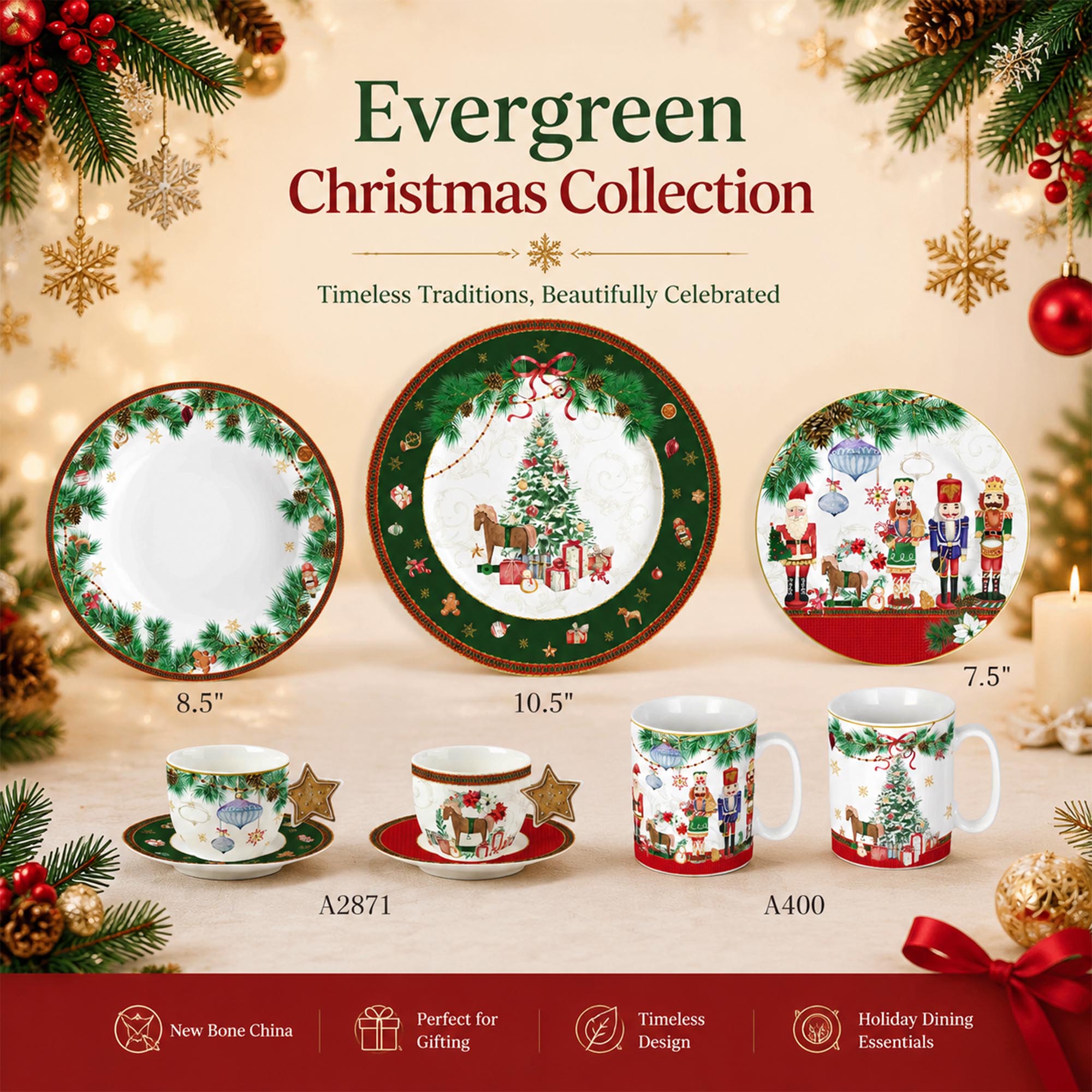 Donglin Homeware Y6226 Evergreen Christmas Collection