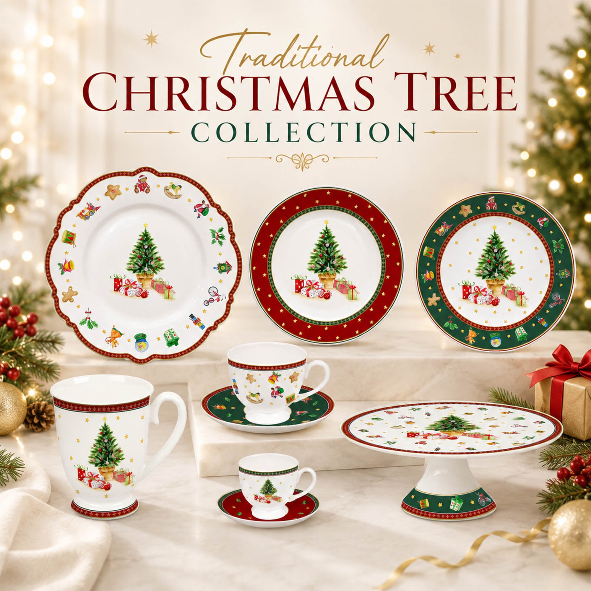 Donglin Homeware Y6345 Traditional Christmas Tree Collection