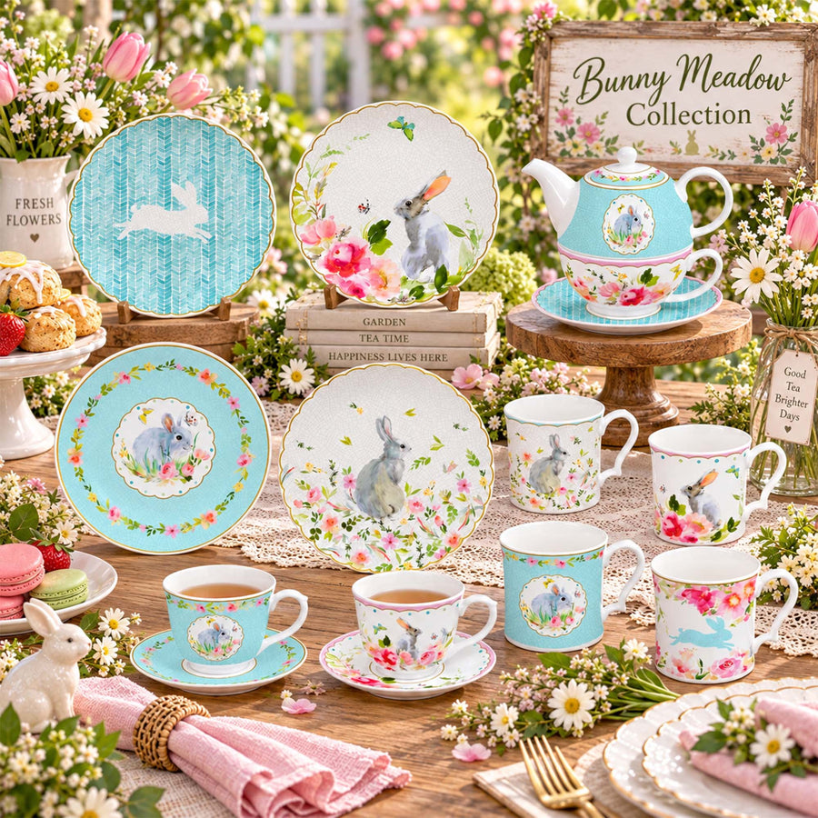 Y6442 Bunny Meadow New Bone China Dinnerware Collection