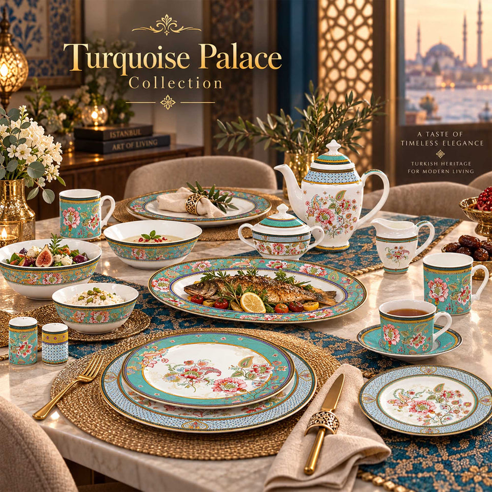 Y6495 Turquoise Palace — коллекция посуды New Bone China