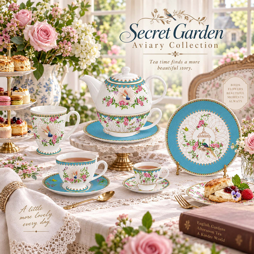 Y6555 Secret Garden Aviary New Bone China Dinnerware Collection