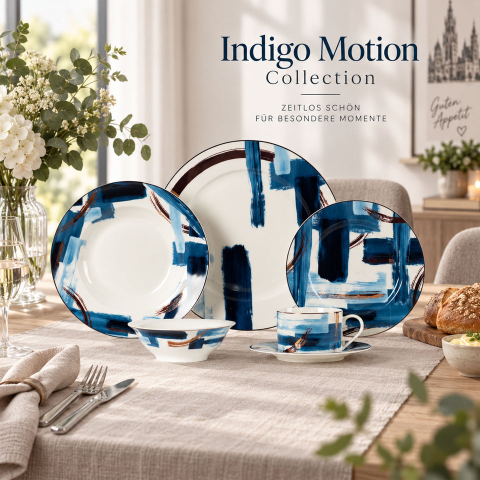 Y6557 Indigo Motion Geschirrkollektion aus New Bone China