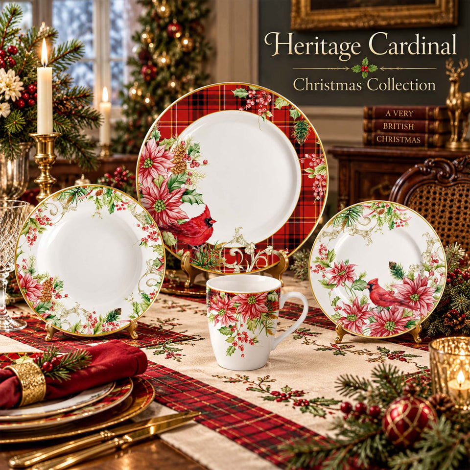 Y6645 Heritage Cardinal Christmas New Bone China Коллекция столовой посуды