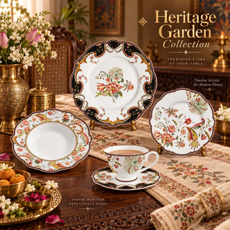 Y6647 Heritage Garden New Bone China Dinnerware Collection