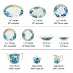 Donglin Homeware – Y6749 Teal Pavilion Geschirrkollektion aus New Bone China – Formdetails