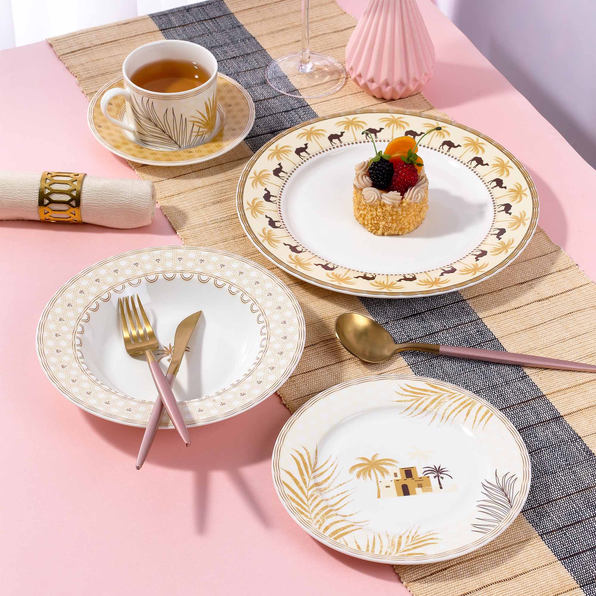 Donglin Homeware Y6806 Camel Palm Tableware Collection