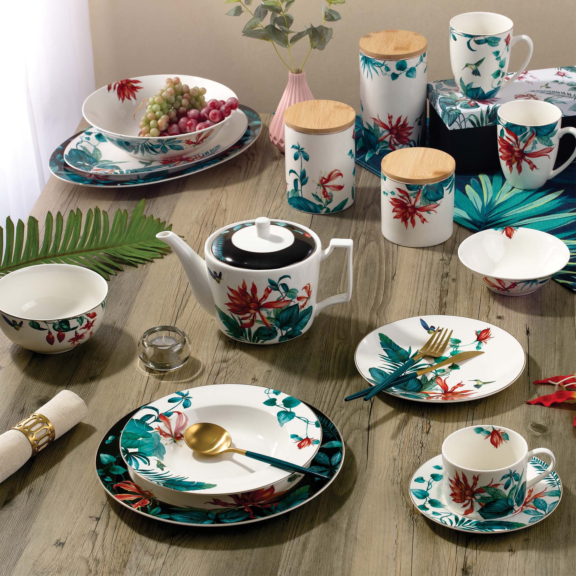 Donglin Homeware Y6818 Tropical Rainforest Tableware Collection