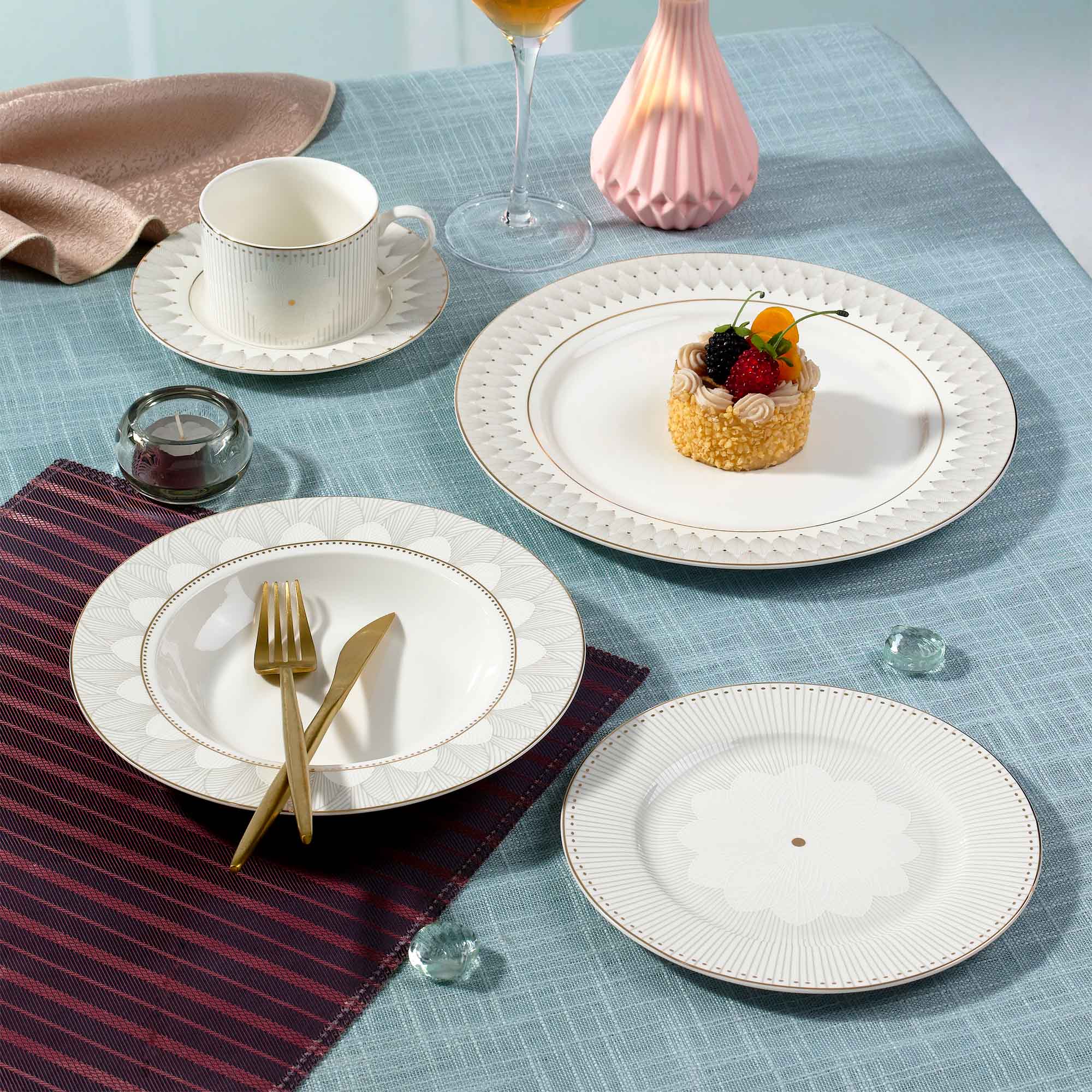 Y6837 Lotus Geometry Tableware Collection