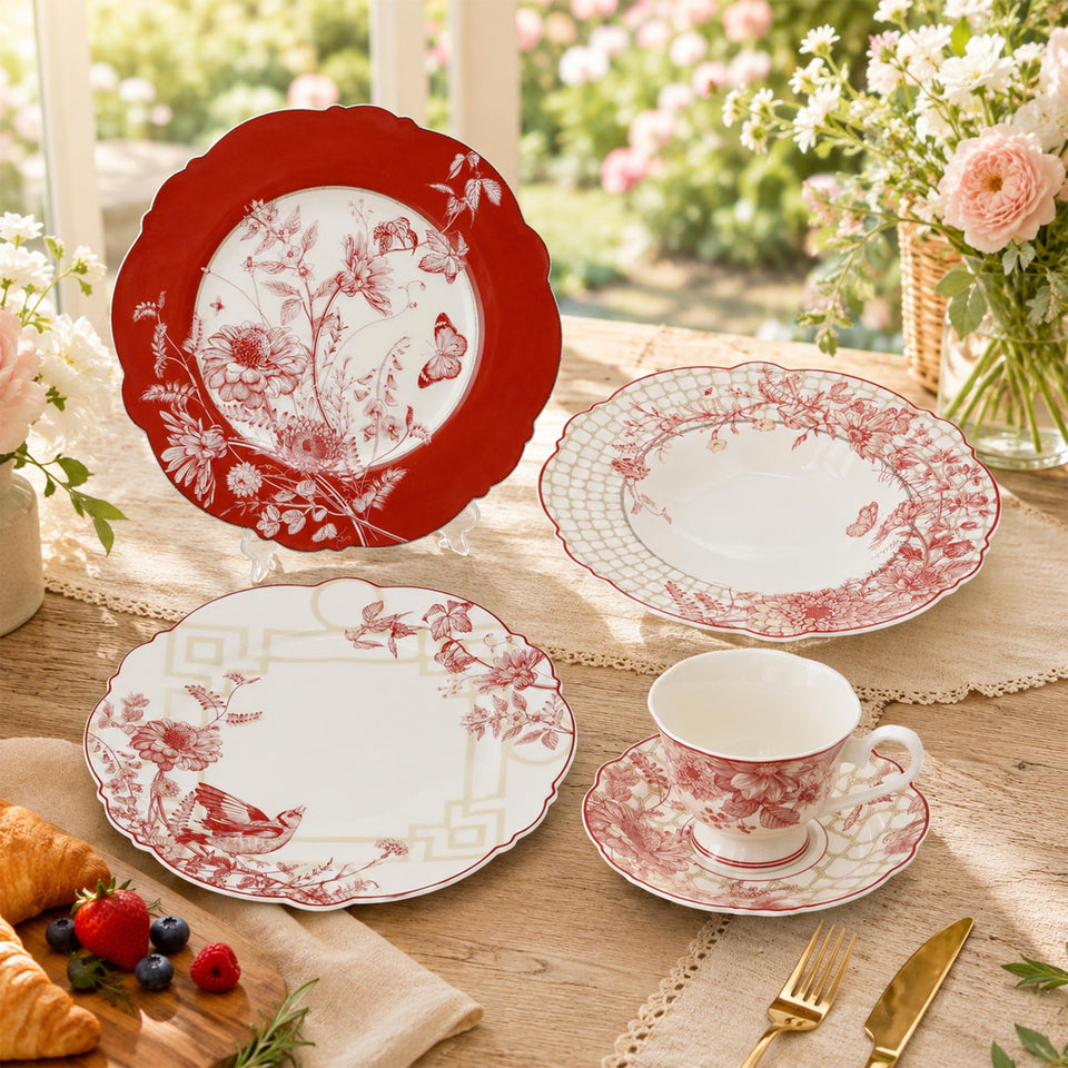 Y6843 Floral & Magpie Tableware Collection