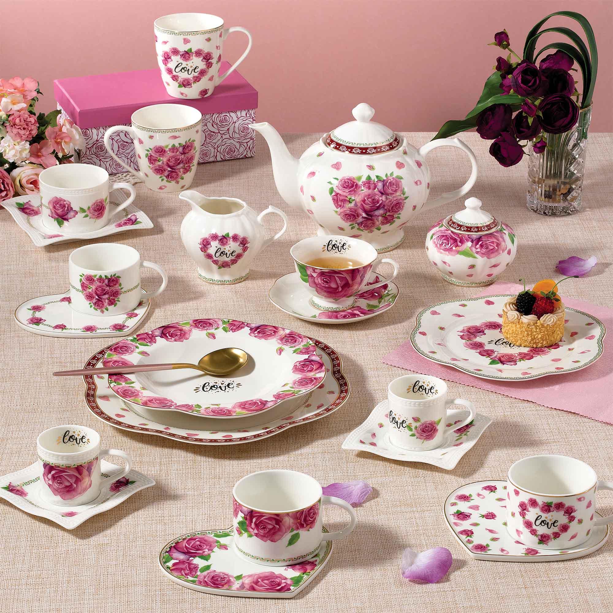 Donglin Homeware Y6845 Heart Love Tableware Collection