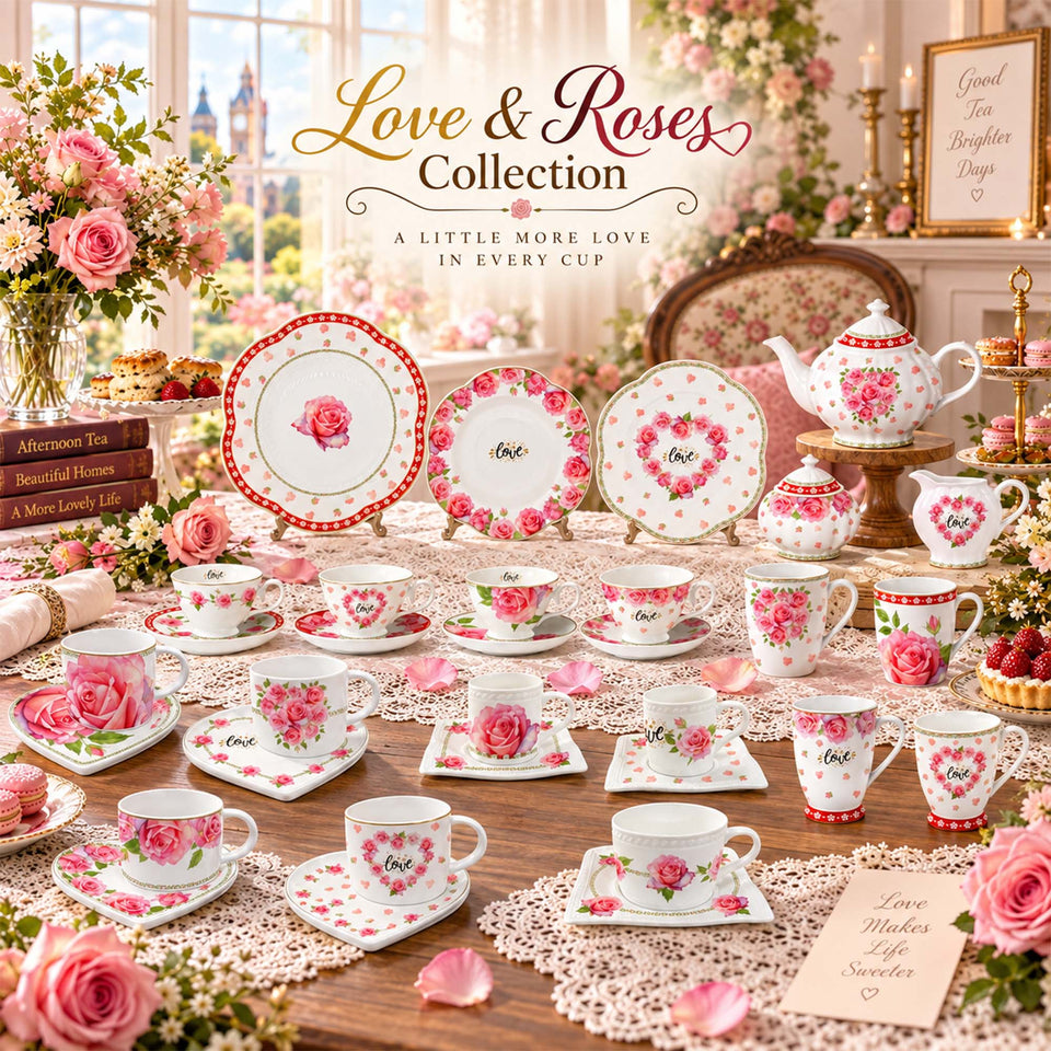 Y6845 Love & Roses — коллекция посуды New Bone China