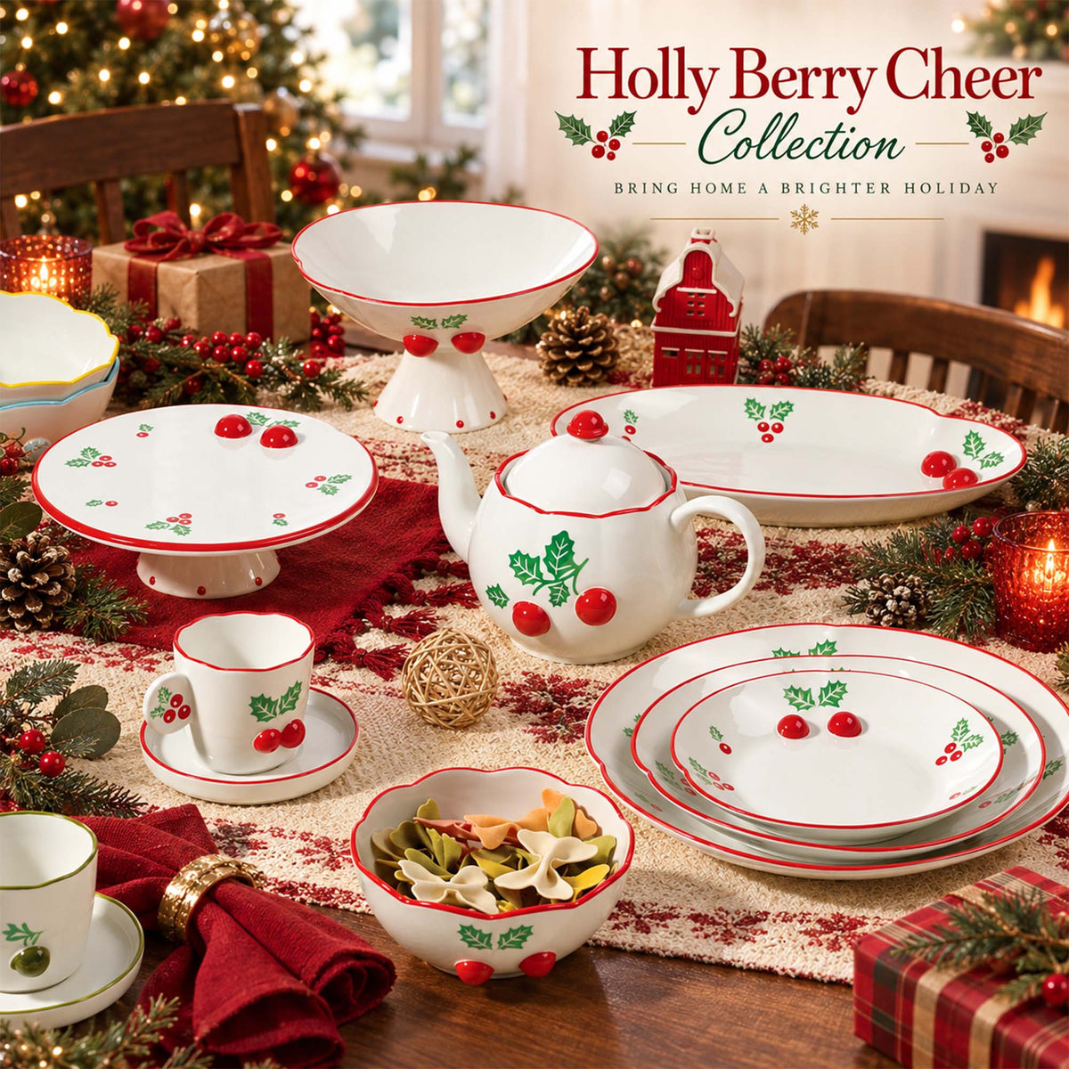 Donglin Homeware Y6862 Holly Berry Cheer Collection