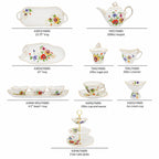 Donglin Homeware Y6885 Passionflower Garden New Bone China Dinnerware Collection Shape Details