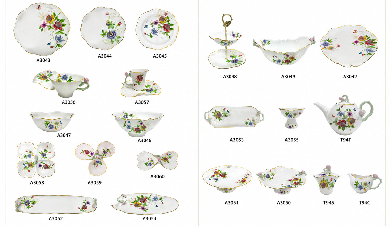 Donglin Homeware Y6885 Wildflower Butterfly tableware Collection Shape