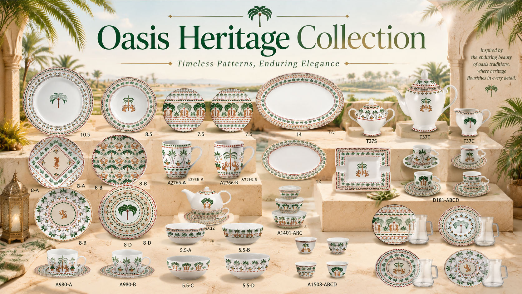 Donglin Homeware Y6898 Oasis Heritage Collection Shape