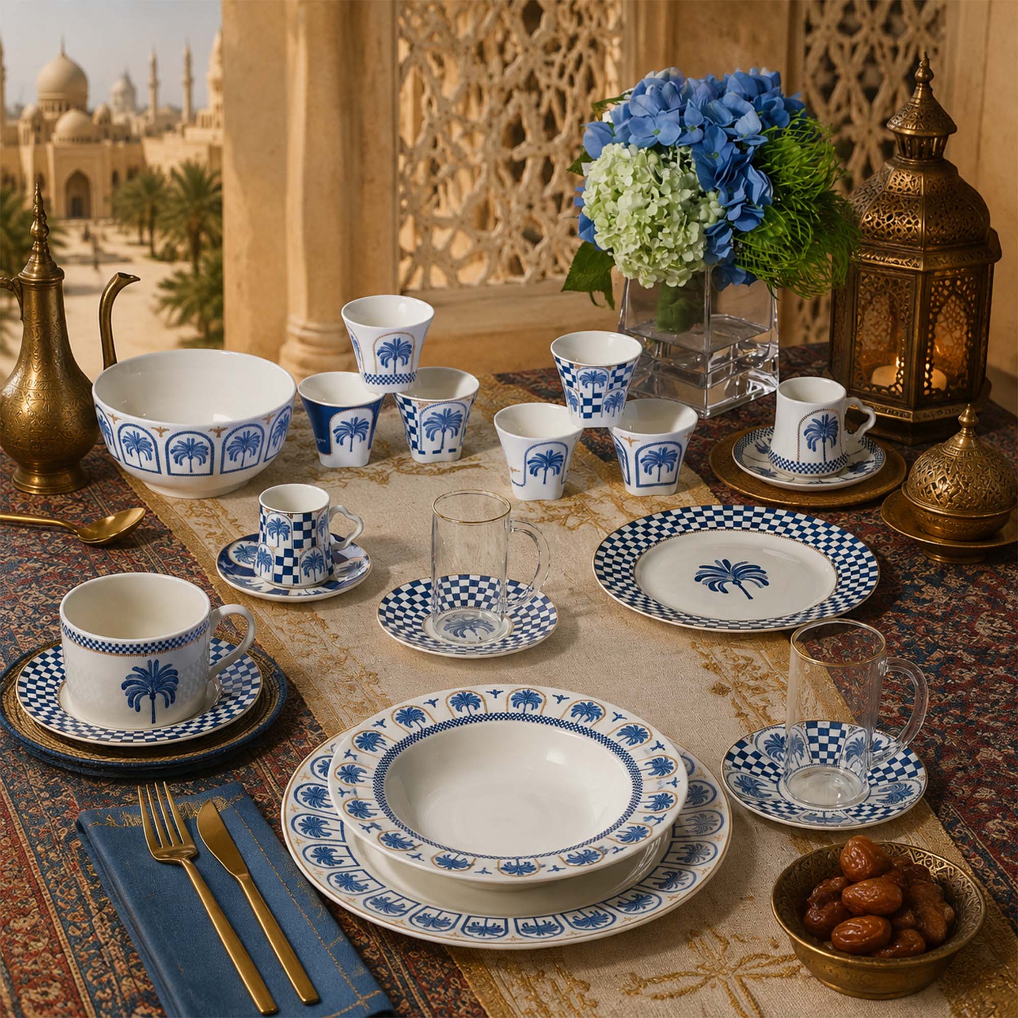 Donglin Homeware Y6911 Azure Riviera Collection