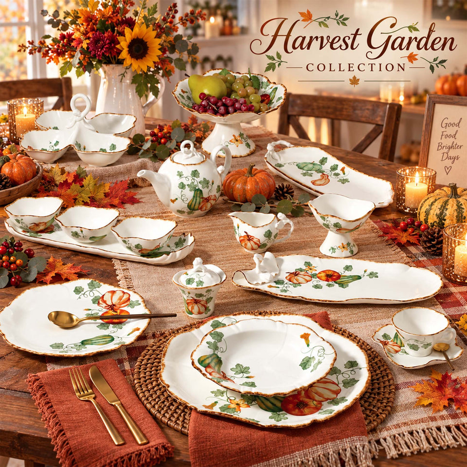 Y6915 Gilded Harvest New Bone China Dinnerware Collection