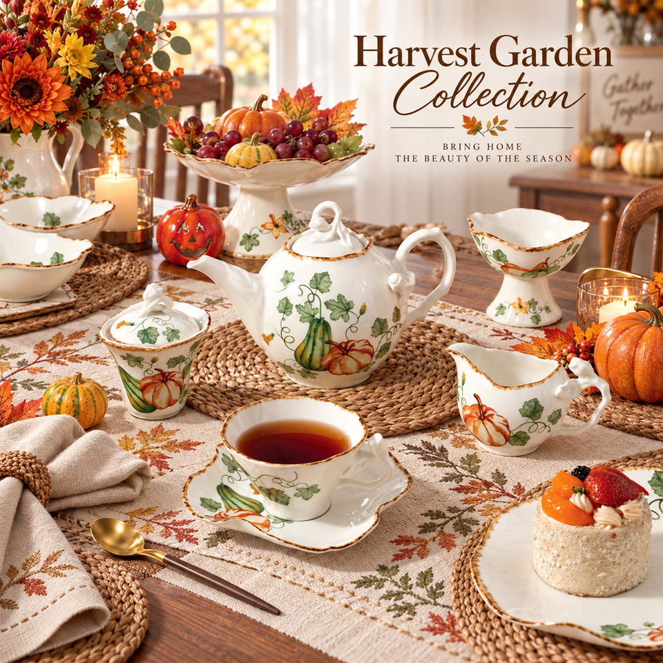 Y6915 Gilded Harvest Geschirrkollektion aus New Bone China