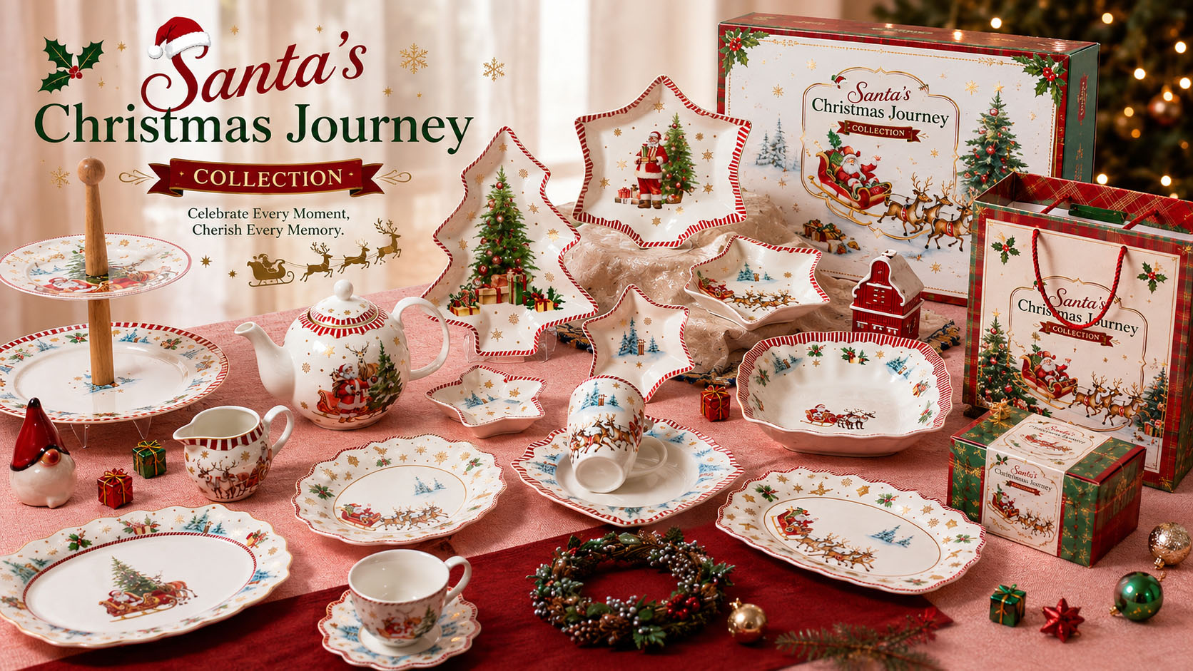 Donglin Homeware Y6939 Santa’s Christmas Journey Collection Package