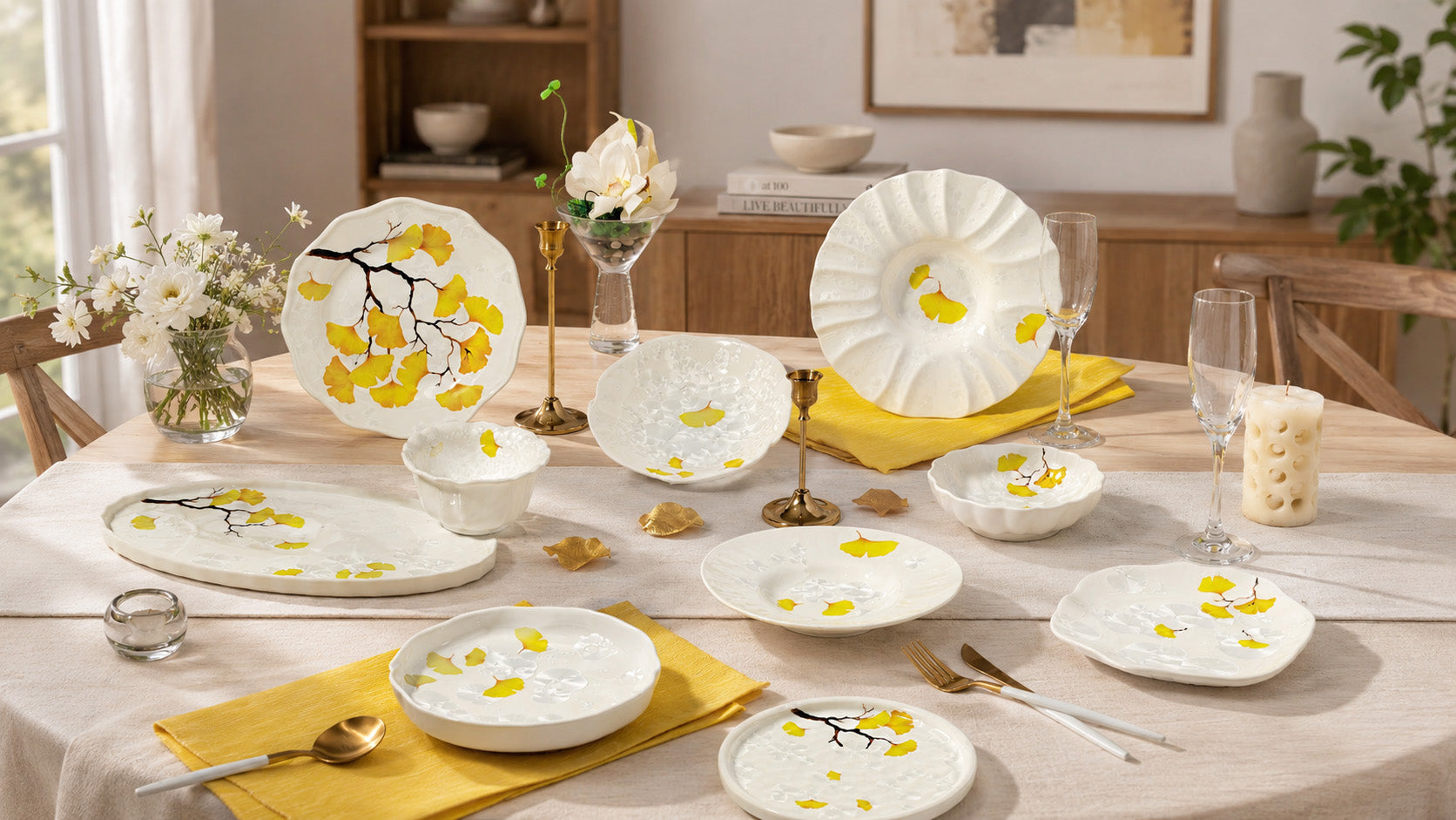 Donglin Homeware Y6963 Ginkgo Serenity Collection Banner