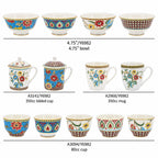 Donglin Homeware Y6982 Peranakan Heritage — Colección de vajilla — porcelana New Bone China — Formas y detalles de las piezas