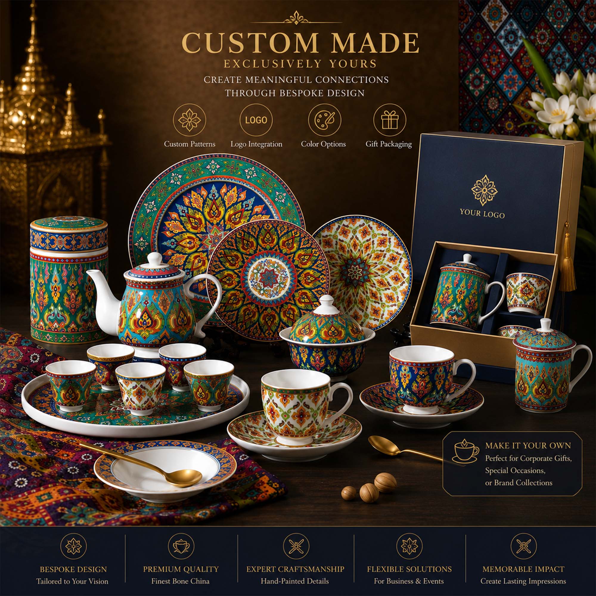 Donglin Homeware Y6983 Benjarong Silk Road Collection Custom Design 1