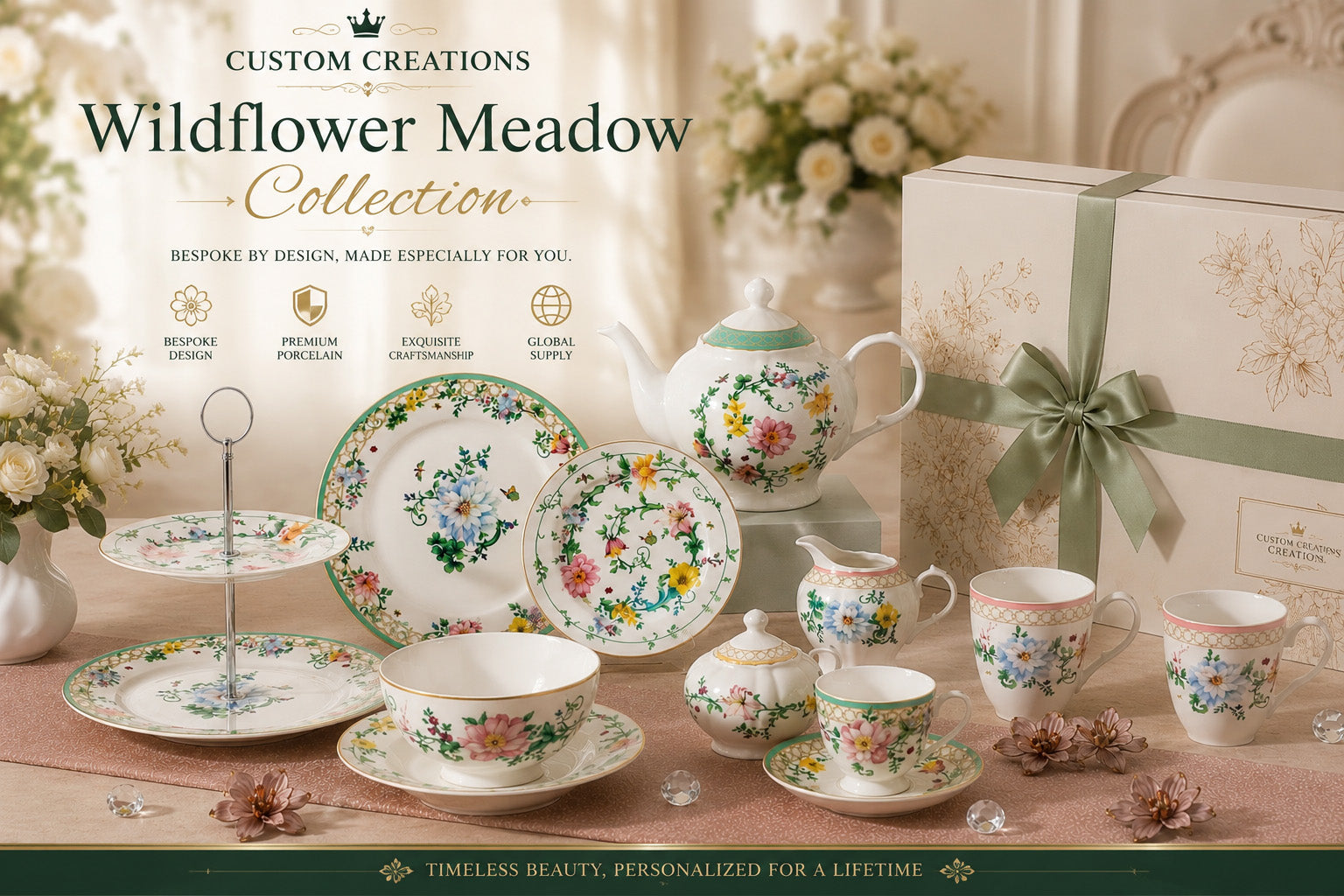 Donglin Homeware Y6984 Wildflower Meadow Collection Banner Package
