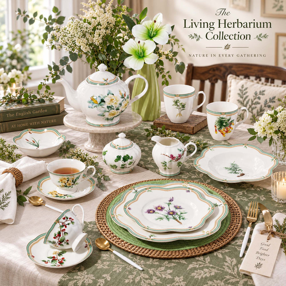 Y6989 The Living Herbarium New Bone China Dinnerware Collection