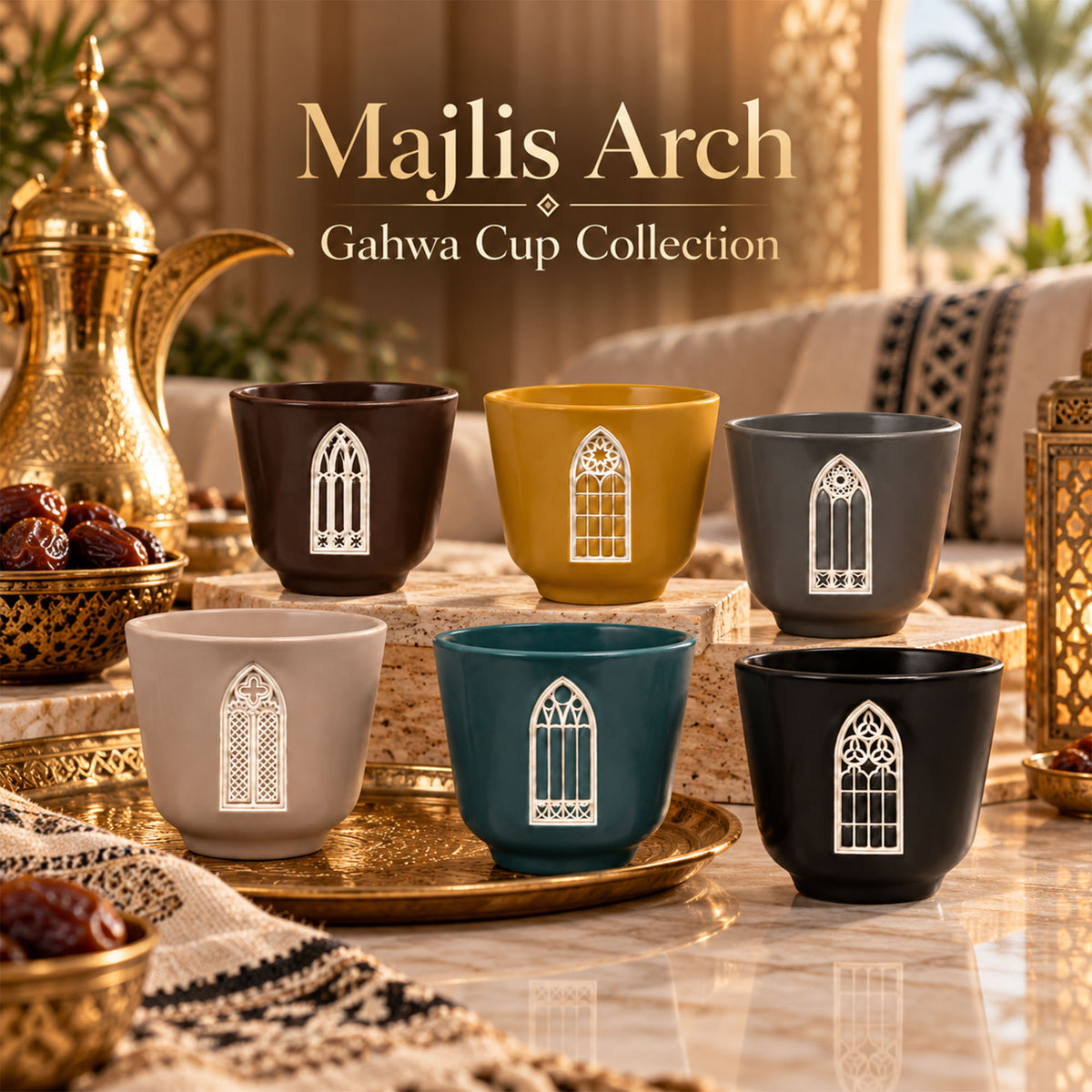Donglin Homeware Y6996 Majlis Arch Gahwa Cup Collection