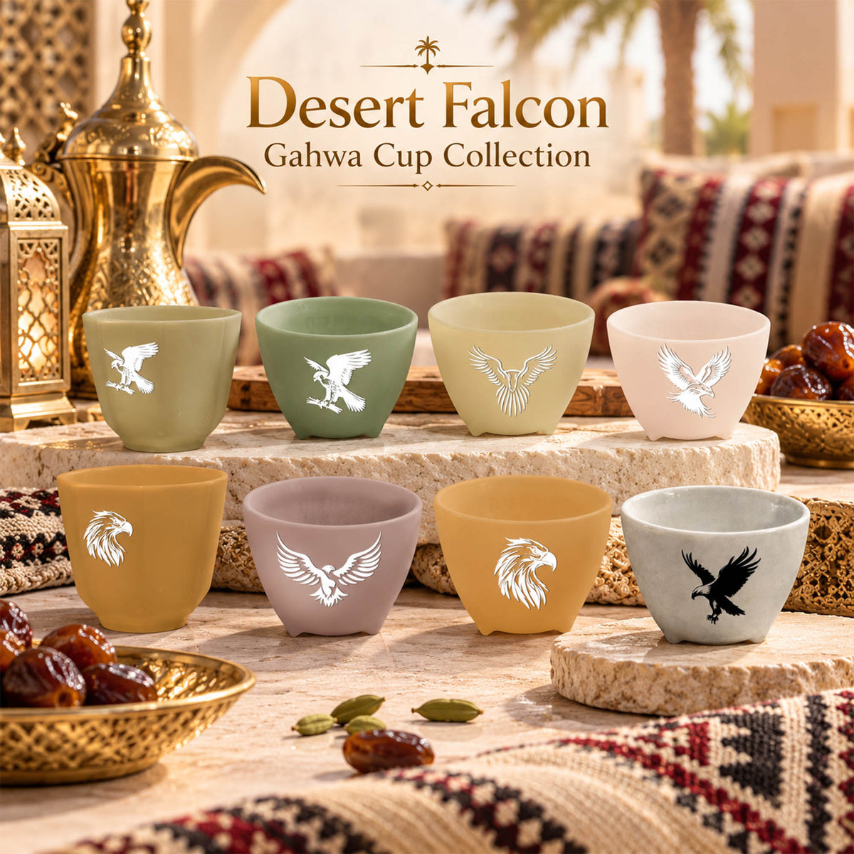 Y7047 Desert Falcon Gahwa Cup Collection
