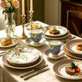 Donglin Homeware Batik Tiga Negeri - Farmhouse Style Ceramic Tableware Set