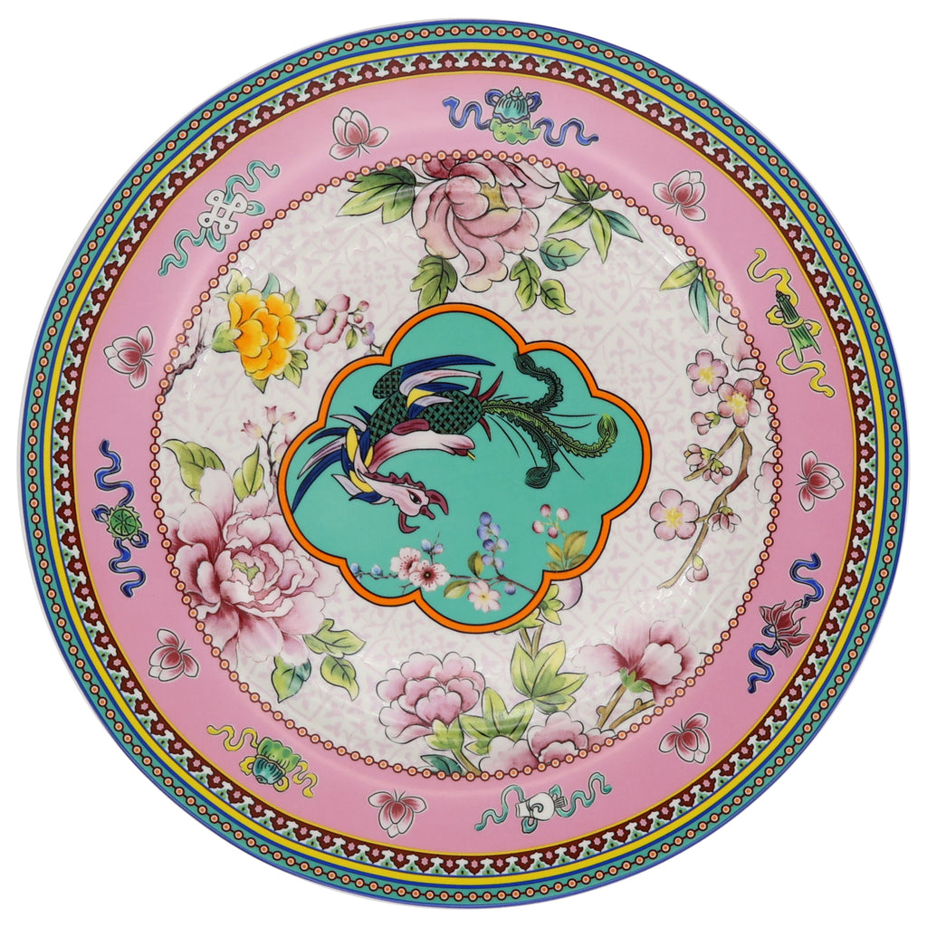 Donglin Homeware Auspicious Phoenix Nature Style Ceramic Tableware Set 10.5-inch Tray