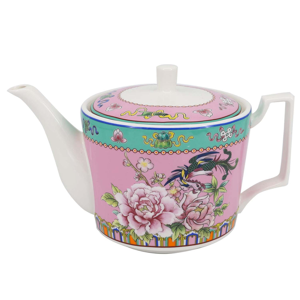 Donglin Homeware Auspicious Phoenix Nature Style Ceramic Tableware Set 1100ml Teapot