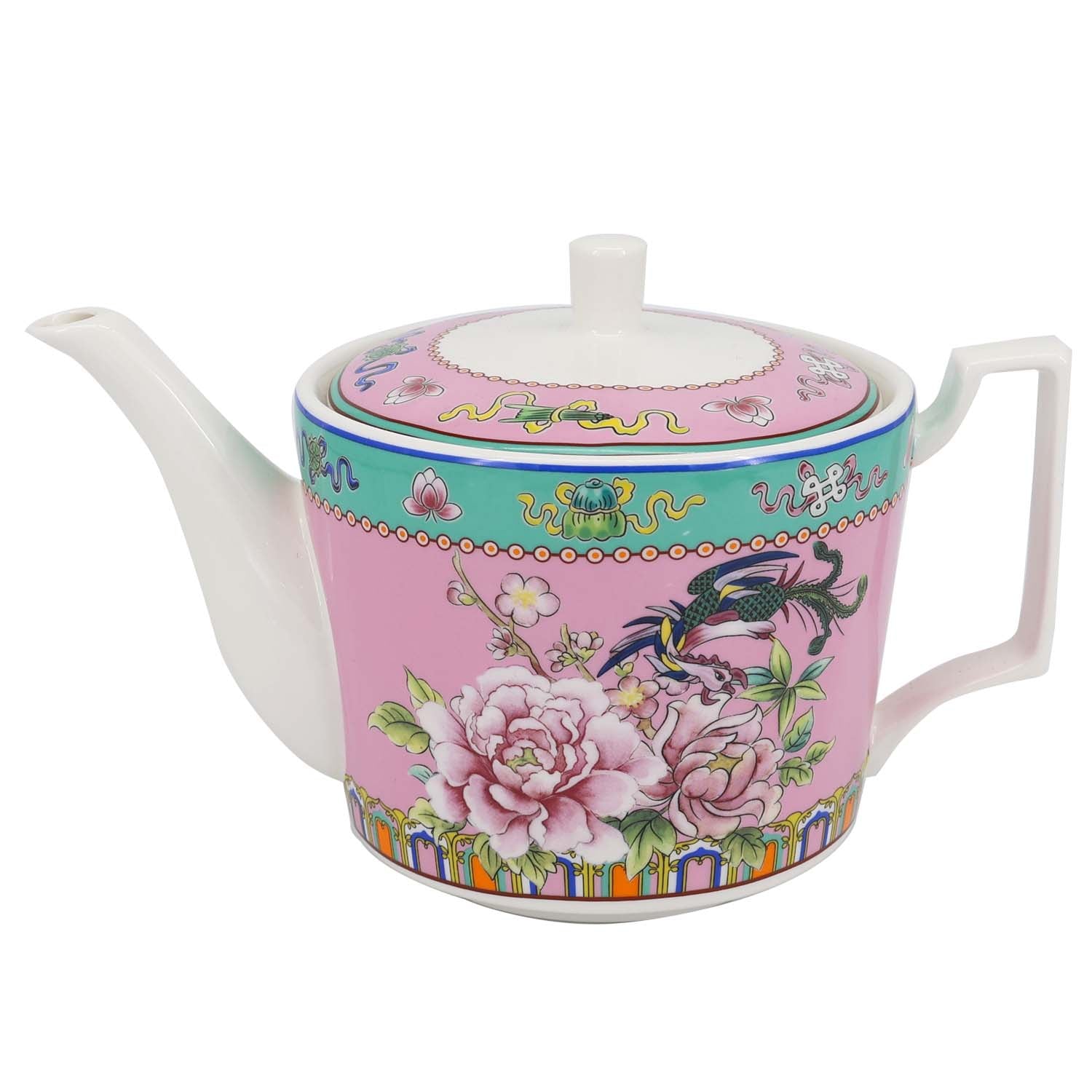 Donglin Homeware Auspicious Phoenix Nature Style Ceramic Tableware Set 1100ml Teapot