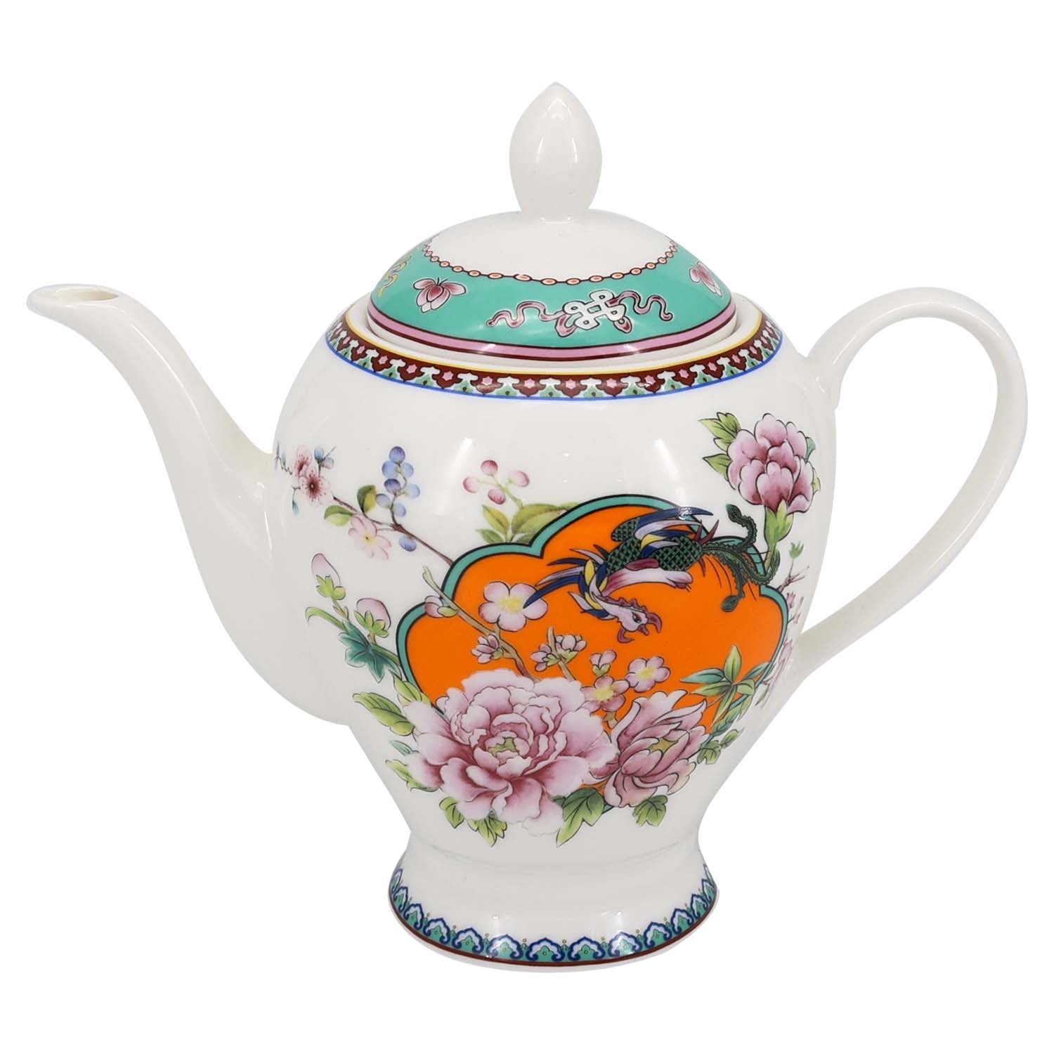 Donglin Homeware Auspicious Phoenix Nature Style Ceramic Tableware Set 1200ml Teapot