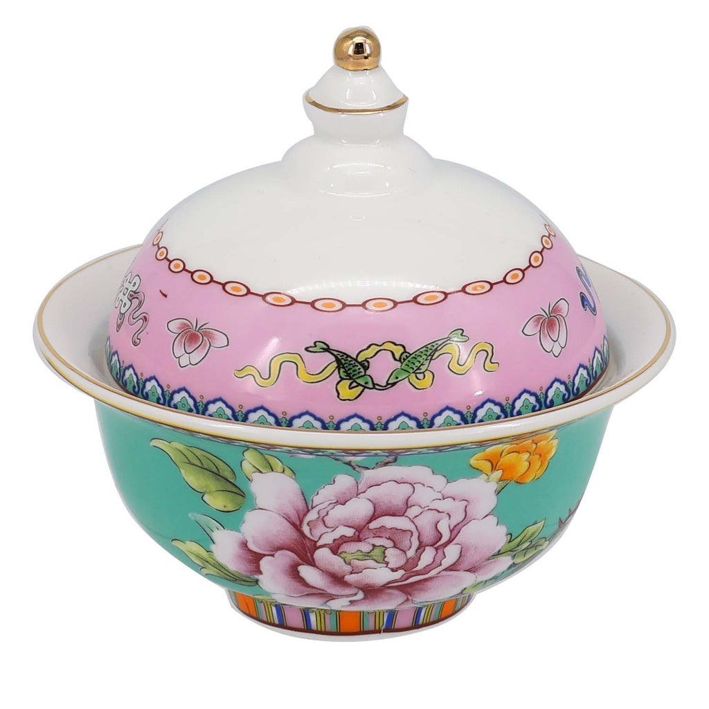 Donglin Homeware Auspicious Phoenix Nature Style Ceramic Tableware Set 280cc Stewing Pot