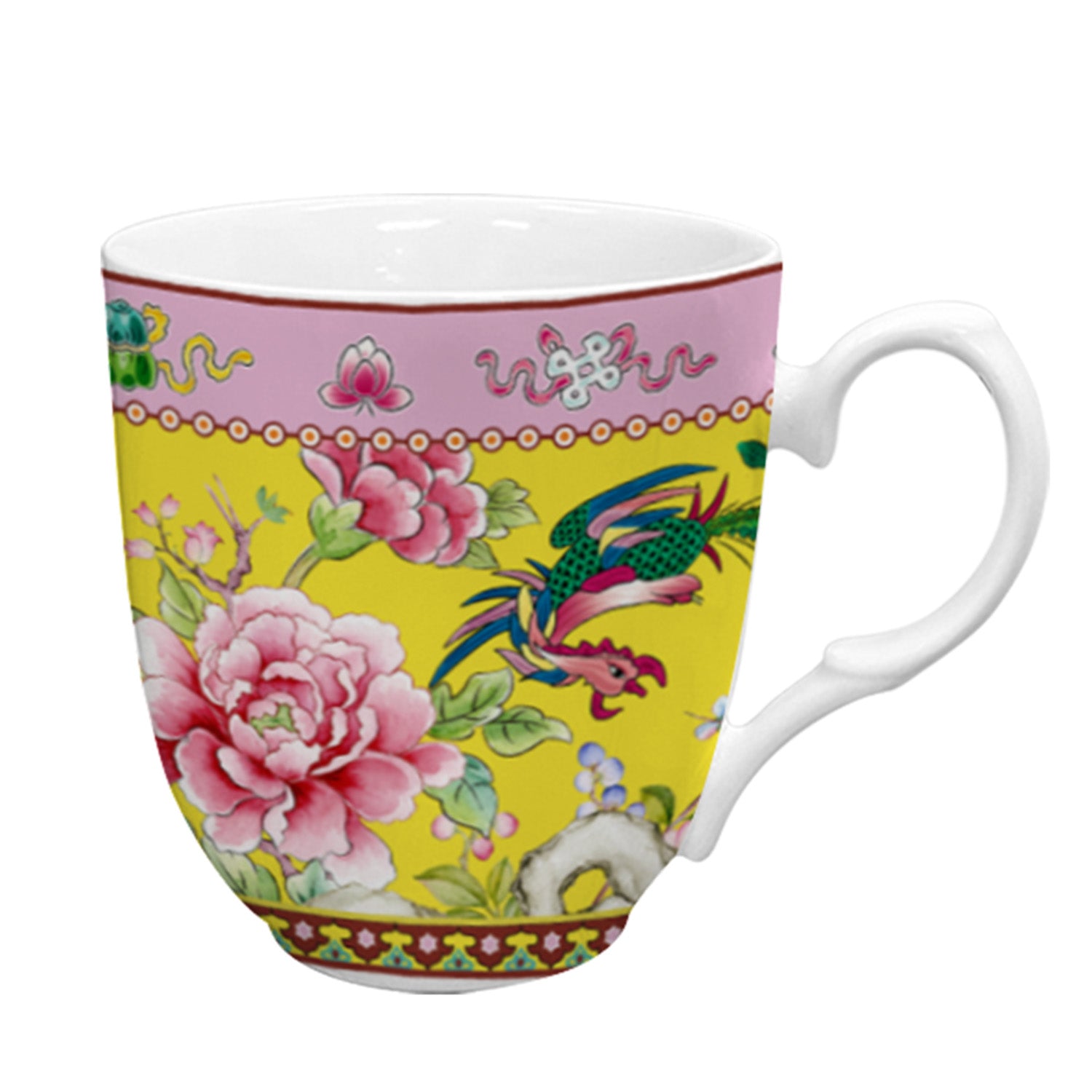 Donglin Homeware Auspicious Phoenix Nature Style Ceramic Tableware Set 350cc Mug