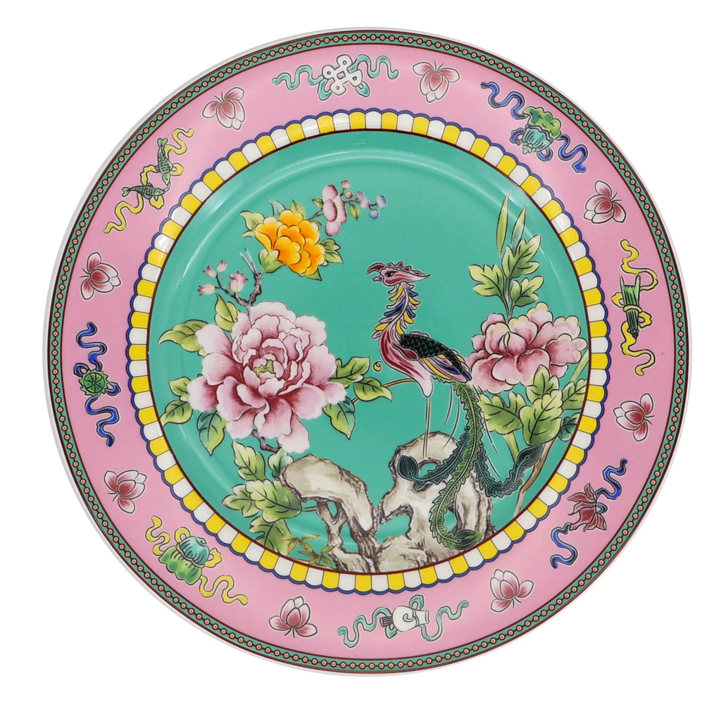 Donglin Homeware Auspicious Phoenix Nature Style Ceramic Tableware Set 7.5-inch Dessert Plate