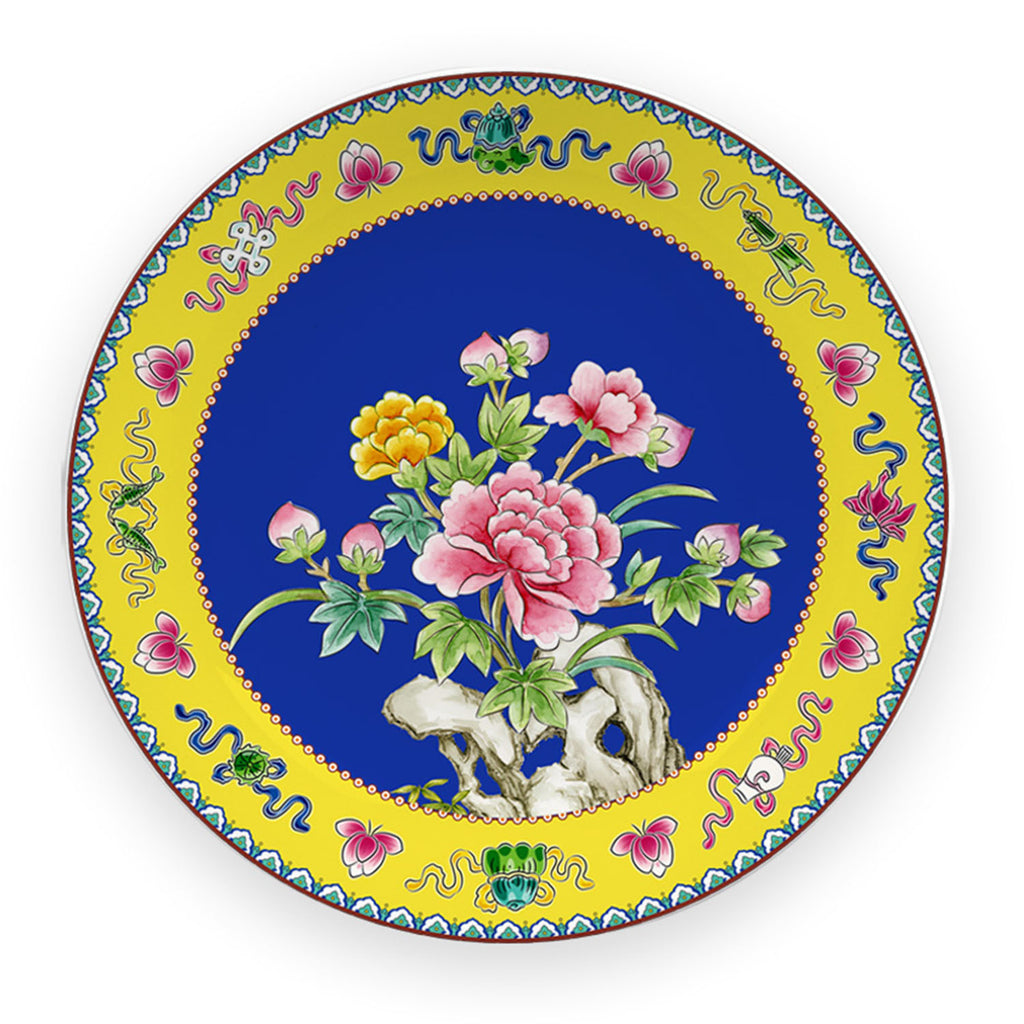 Donglin Homeware Auspicious Phoenix Nature Style Ceramic Tableware Set 8-inch Coupe Plate