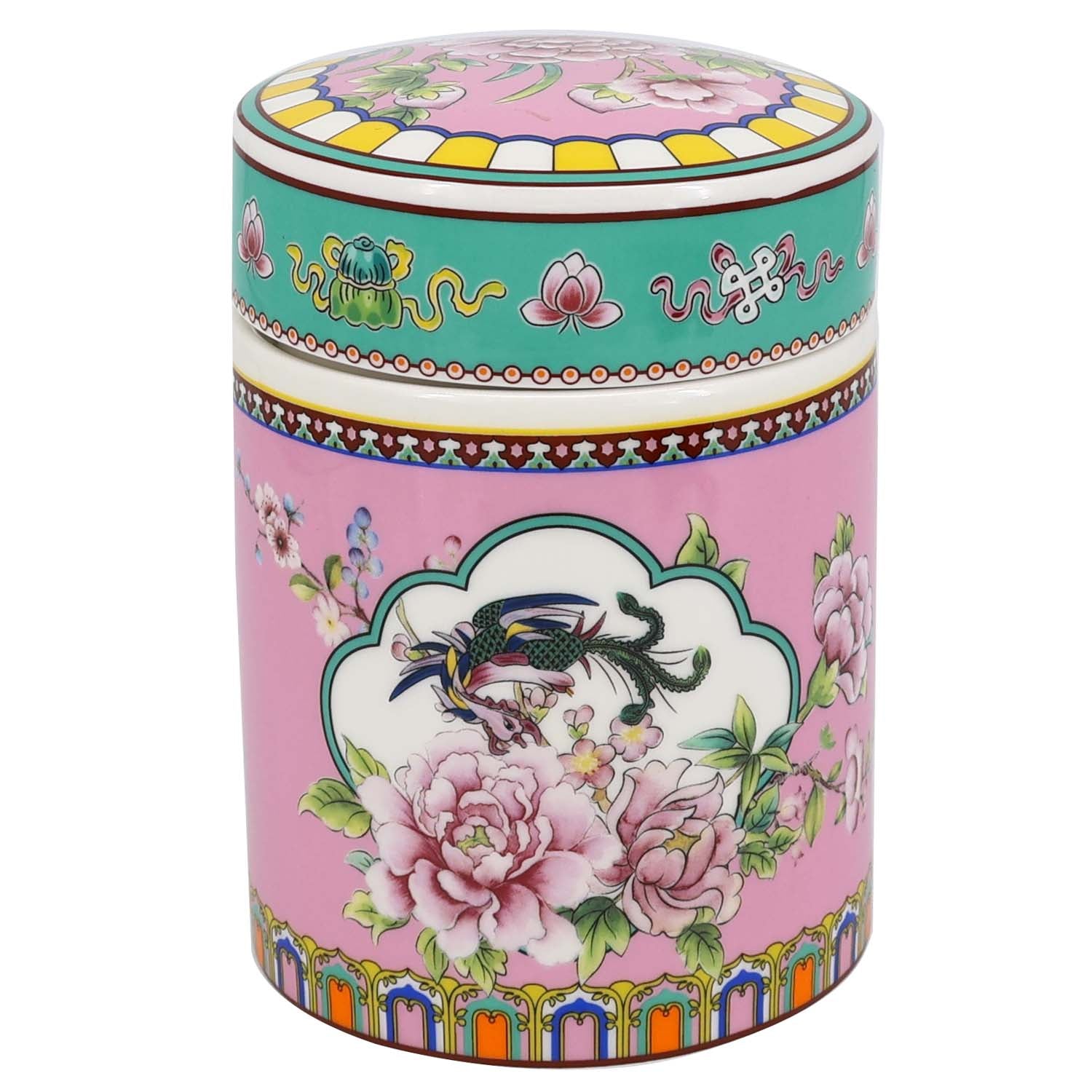 Donglin Homeware Auspicious Phoenix Nature Style Ceramic Tableware Set 800ml Canister