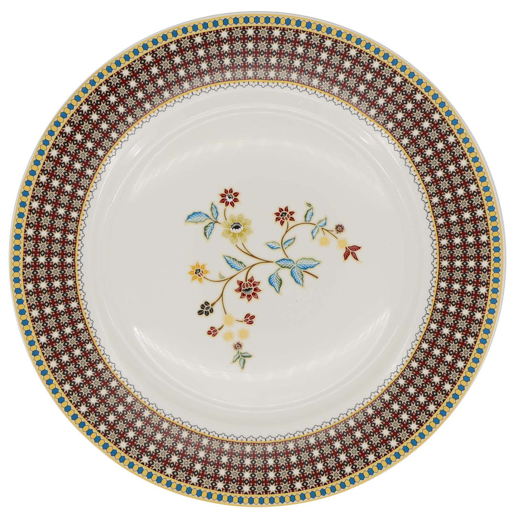 Donglin Homeware Batik Tiga Negeri - Farmhouse Style Ceramic Tableware Set 10.5-inch Dinner Plate