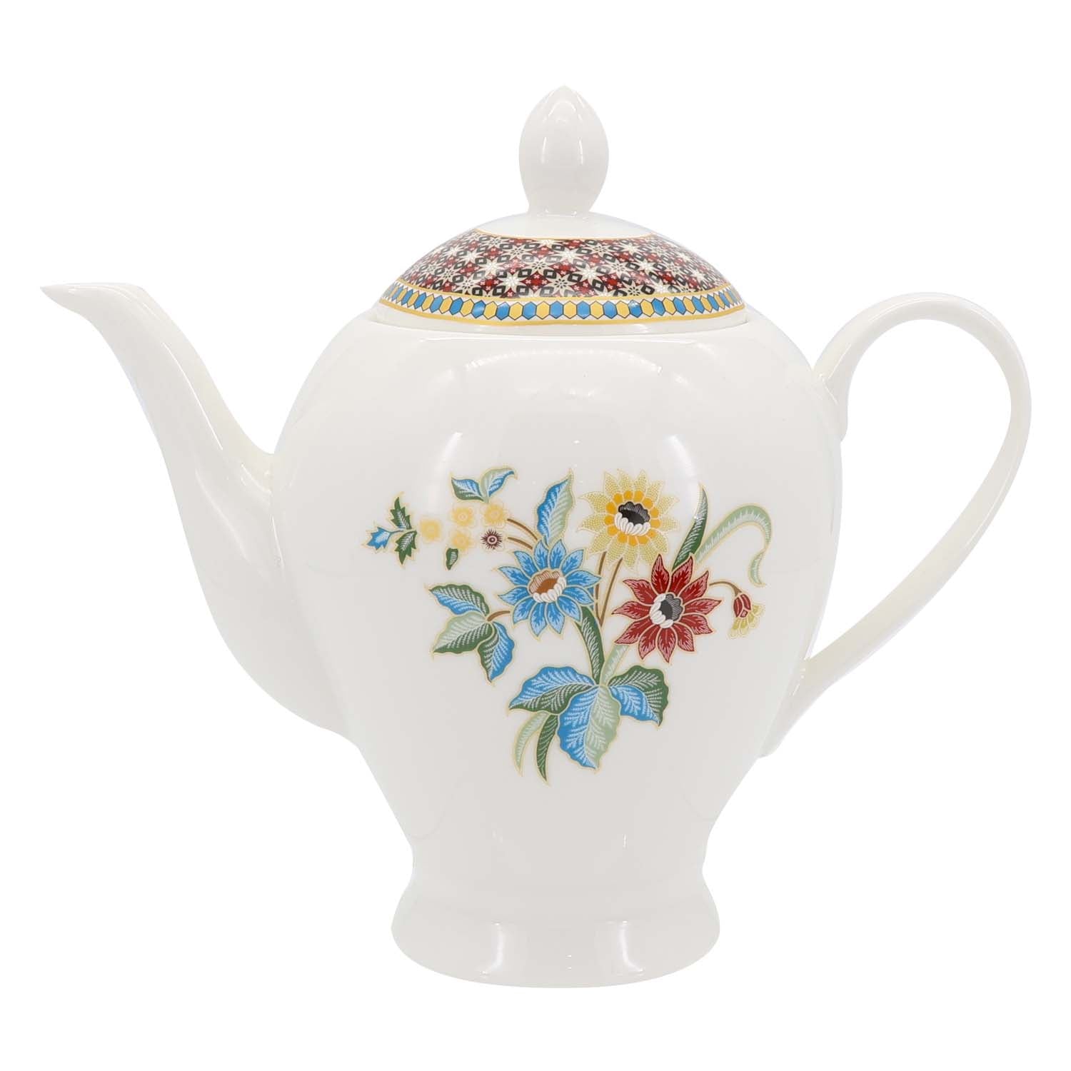 Donglin Homeware Batik Tiga Negeri - Farmhouse Style Ceramic Tableware Set 1200cc Teapot
