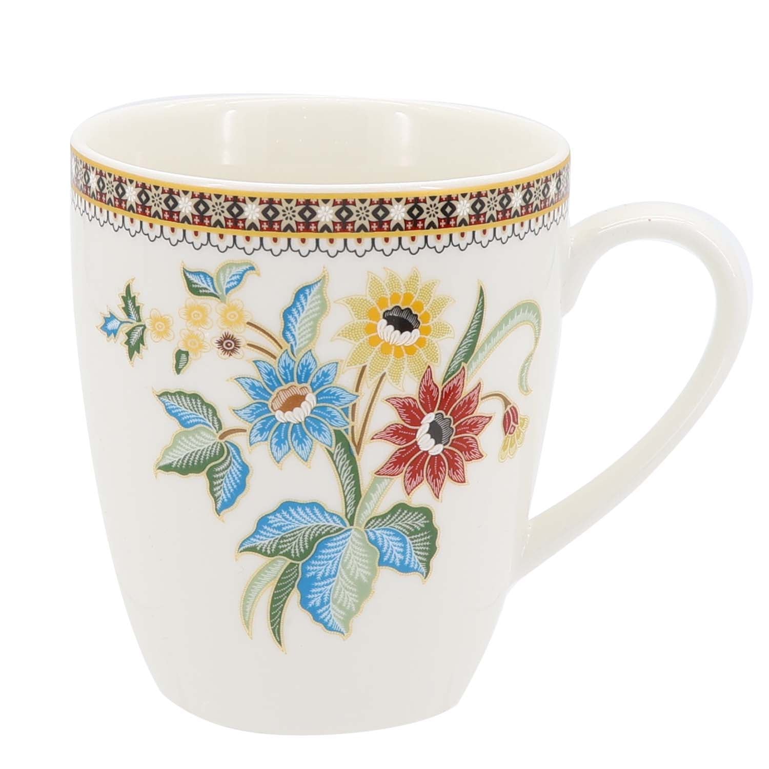 Donglin Homeware Batik Tiga Negeri - Farmhouse Style Ceramic Tableware Set 350cc Mug