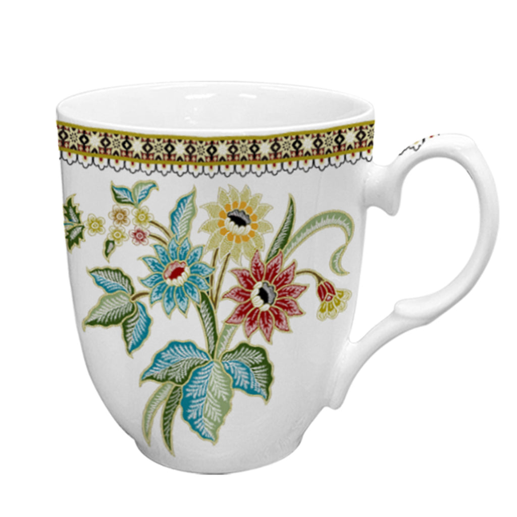 Donglin Homeware Batik Tiga Negeri - Farmhouse Style Ceramic Tableware Set 350cc Mug