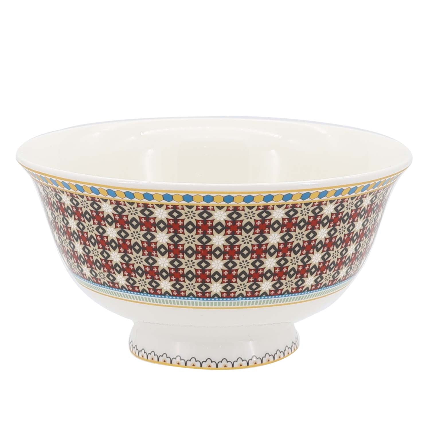 Donglin Homeware Batik Tiga Negeri - Farmhouse Style Ceramic Tableware Set 4.7-inch Bowl