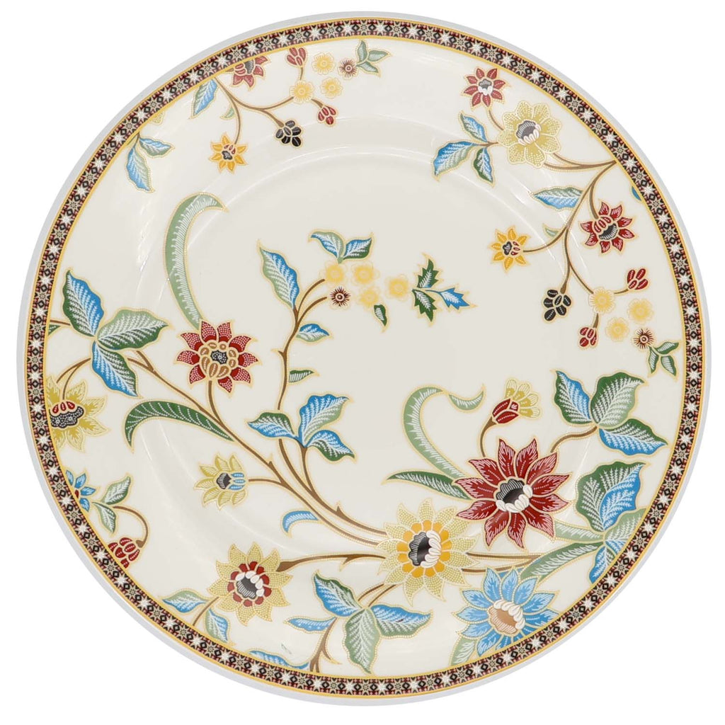 Donglin Homeware Batik Tiga Negeri - Farmhouse Style Ceramic Tableware Set 7.5-inch Dessert Plate