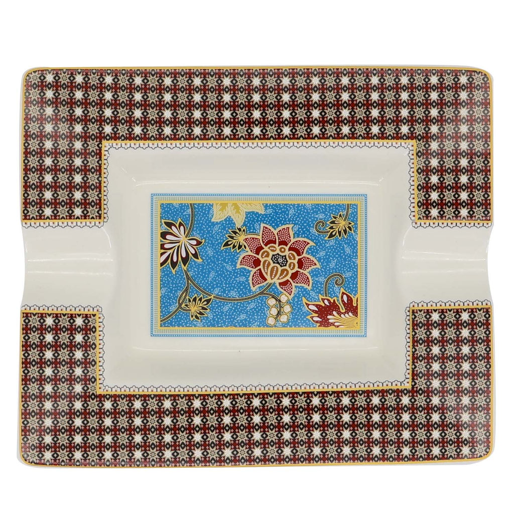 Donglin Homeware Batik Tiga Negeri - Farmhouse Style Ceramic Tableware Set 8-inch Ashtray