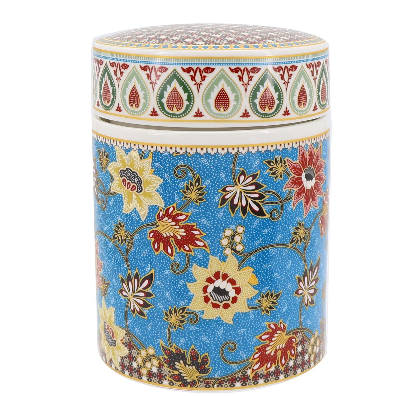 Donglin Homeware Batik Tiga Negeri - Farmhouse Style Ceramic Tableware Set 800ml Canister